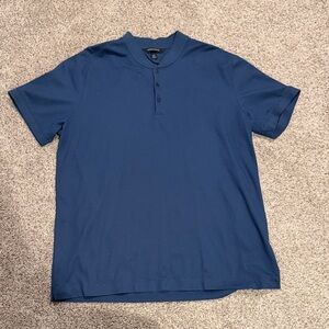 Men's Blue Short-Sleeve Shirt